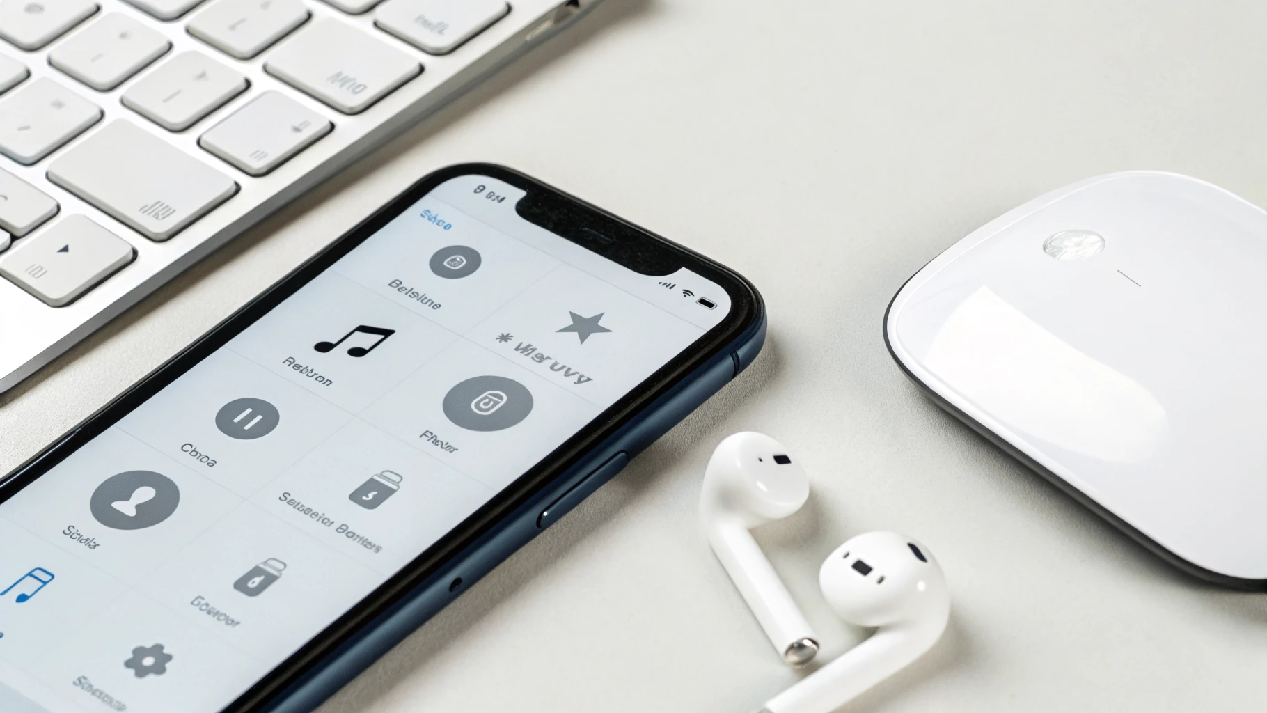 Экран смартфона с подключёнными Bluetooth-аксессуарами
