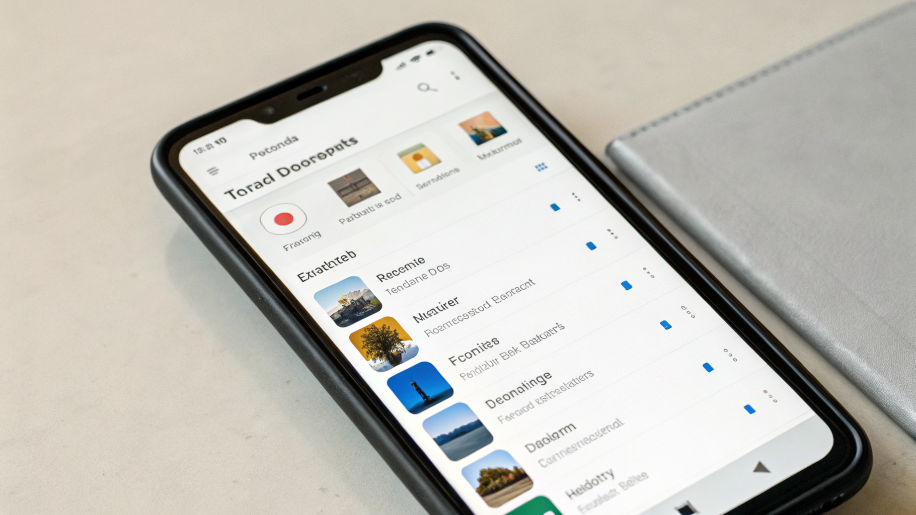 Билеты и документы в отдельной папке на смартфоне Android