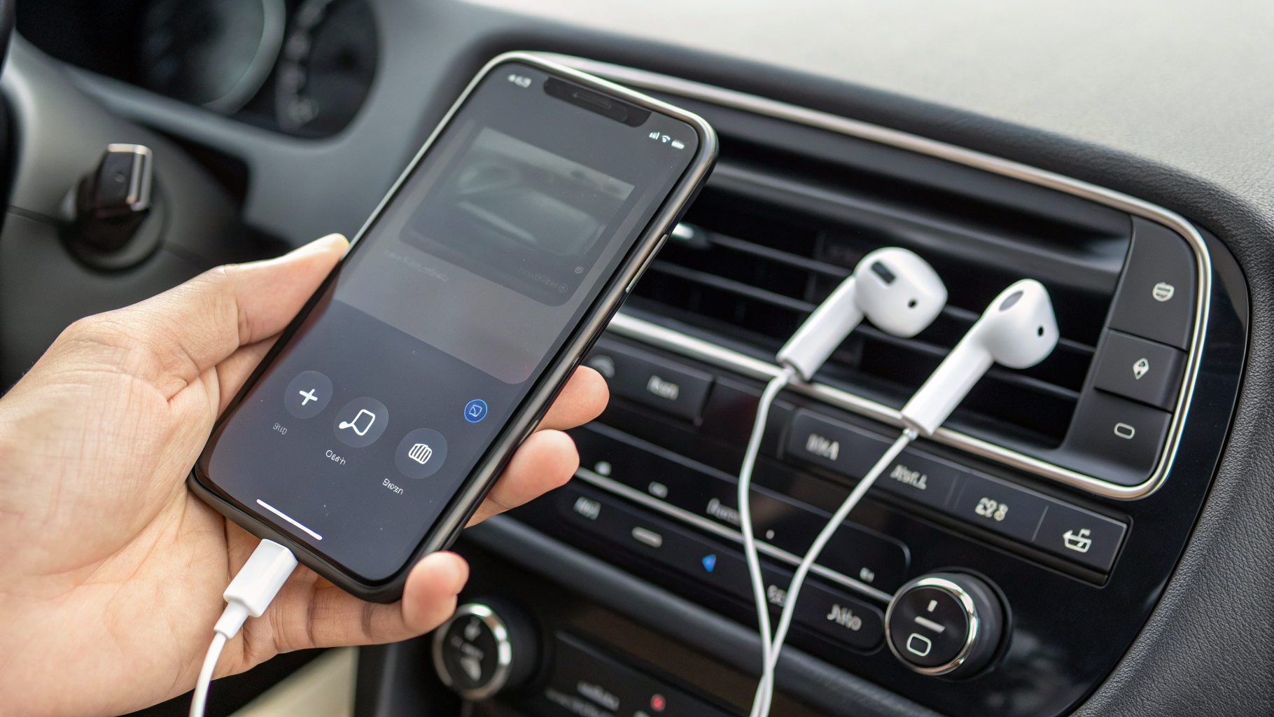 Экран настроек Bluetooth со списком подключённых наушников и автомобильной системы