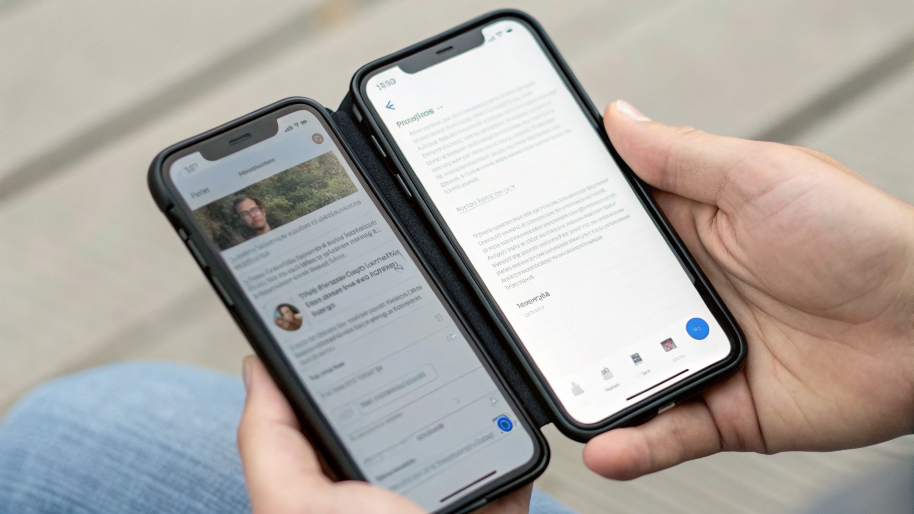 Работа с PDF и перепиской на смартфоне в многозадачном режиме