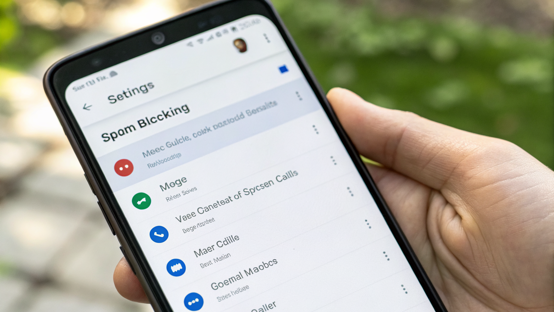 Настройки Android с включённой защитой от спам-звонков