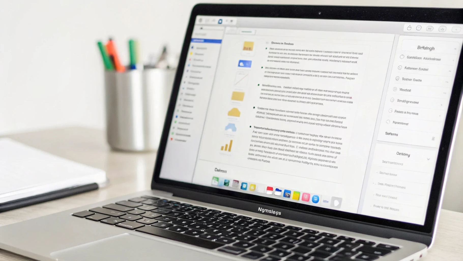Инструменты пометок и подписи PDF на экране MacBook