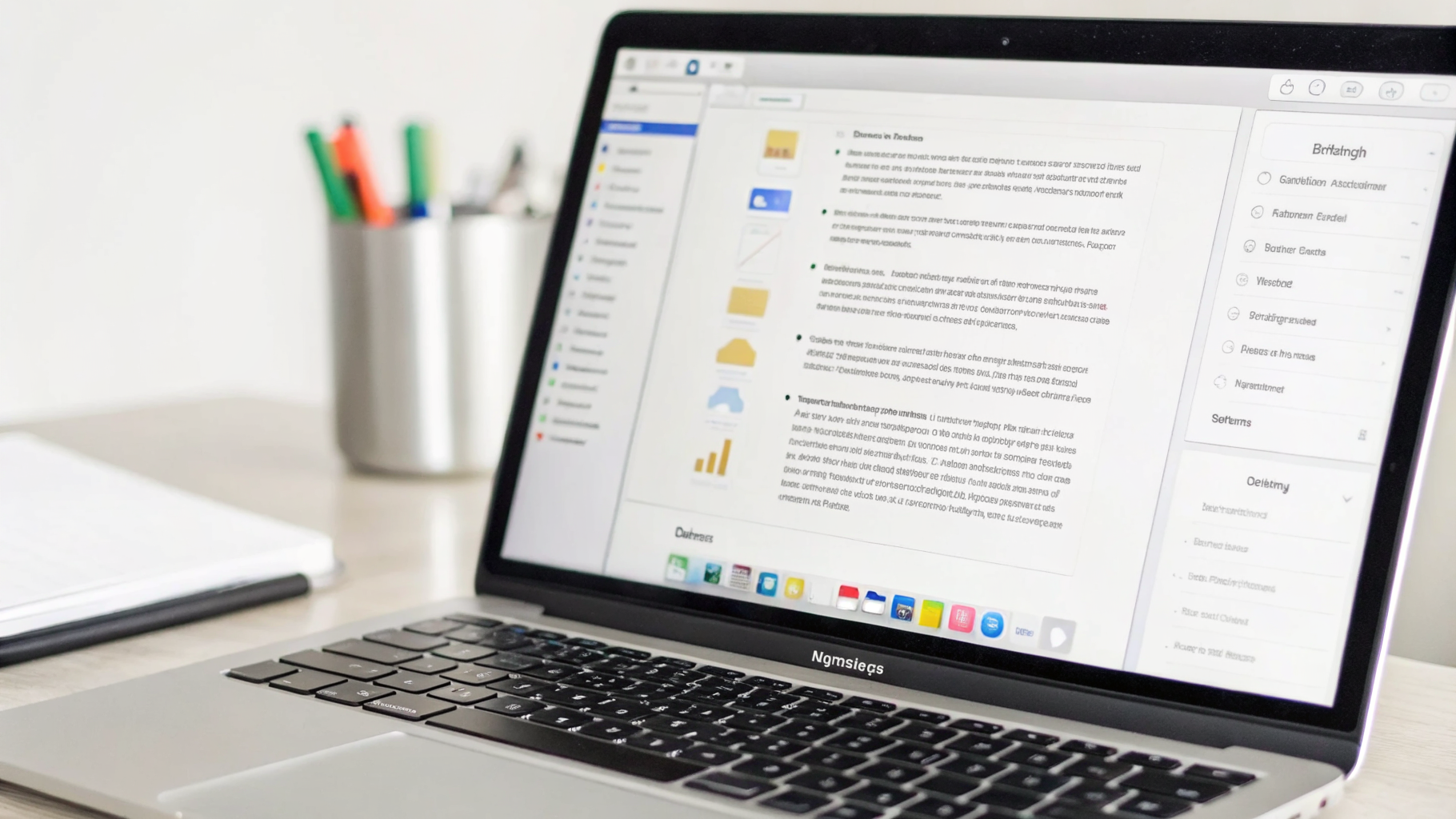 Инструменты пометок и подписи PDF на экране MacBook